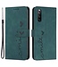 SoFetch Groen Smile Bookcase Hoesje met Handriem voor de Sony Xperia 10 V