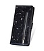 SoFetch Zwart Portemonnee Glitters Bookcase Hoesje voor de Xiaomi 13
