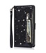SoFetch Zwart Portemonnee Glitters Bookcase Hoesje voor de Xiaomi 13