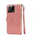 SoFetch Rozegoud Portemonnee Glitters Bookcase Hoesje voor de Xiaomi 13