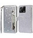 SoFetch Zilver Portemonnee Glitters Bookcase Hoesje voor de Xiaomi 13