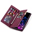 SoFetch Rood Wine Portemonnee Lijnen Bookcase Hoesje voor de Xiaomi 13