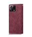 SoFetch Rood Wine Portemonnee Lijnen Bookcase Hoesje voor de Xiaomi 13