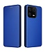 SoFetch Blauw Magnetisch Carbontextuur Bookcase Hoesje voor de Xiaomi 13
