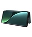 SoFetch Groen Magnetisch Carbontextuur Bookcase Hoesje voor de Xiaomi 13