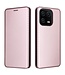 SoFetch Rozegoud Magnetisch Carbontextuur Bookcase Hoesje voor de Xiaomi 13