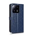 SoFetch Donkerblauw Stippen Bookcase Hoesje met Polsbandje voor de Xiaomi 13
