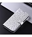 SoFetch Zilver Stippen Bookcase Hoesje met Polsbandje voor de Xiaomi 13