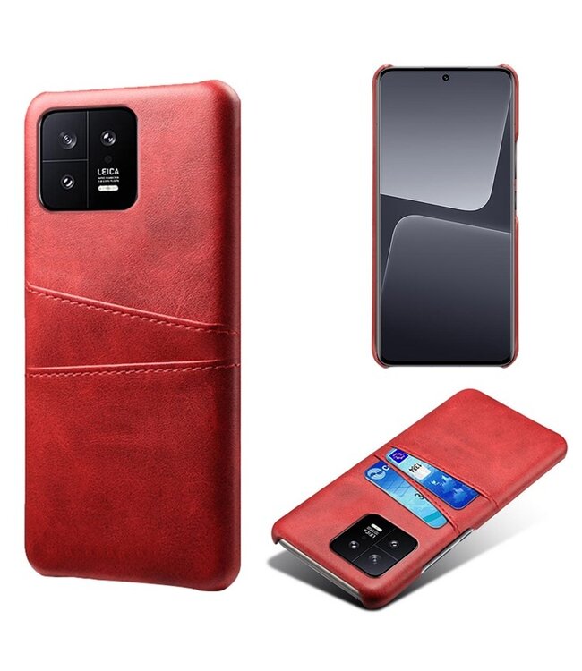 SoFetch Rood Pasjeshouder Zakelijk Hybride Hoesje voor de Xiaomi 13