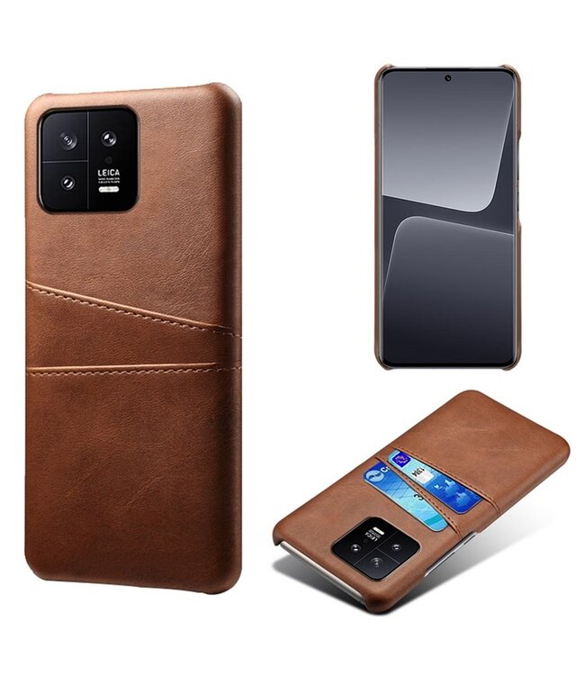SoFetch Bruin Pasjeshouder Zakelijk Hybride Hoesje voor de Xiaomi 13