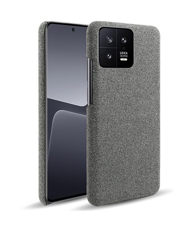 SoFetch Grijs Stoffen Hardcase Hoesje voor de Xiaomi 13