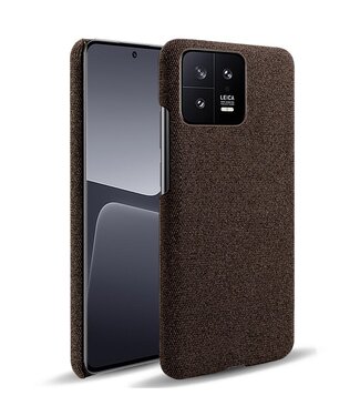 SoFetch Bruin Stoffen Hardcase Hoesje Xiaomi 13