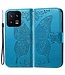 SoFetch Blauw Vlinder Bookcase Hoesje met Polsbandje voor de Xiaomi 13