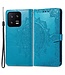 SoFetch Blauw Mandala Bookcase Hoesje met Polsbandje voor de Xiaomi 13