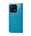 SoFetch Blauw Mandala Bookcase Hoesje met Polsbandje voor de Xiaomi 13