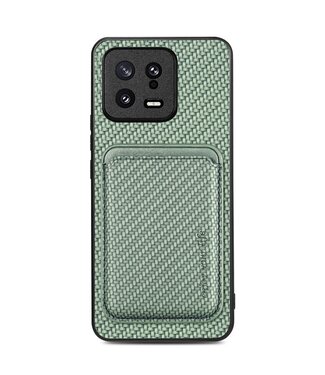 SoFetch Groen Pasjeshouder Carbon 2-in-1 Hoesje Xiaomi 13