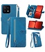 SoFetch Blauw Portemonnee Bloem Bookcase Hoesje voor de Xiaomi 13