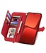 SoFetch Rood Portemonnee Bloem Bookcase Hoesje voor de Xiaomi 13