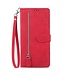 SoFetch Rood Portemonnee Bloem Bookcase Hoesje voor de Xiaomi 13