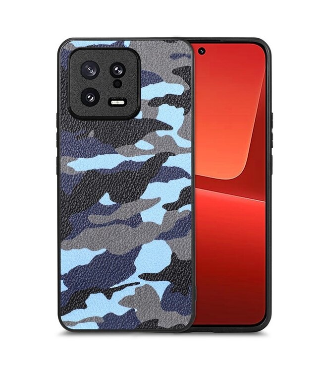 SoFetch Blauw Lensbescherming Leger Hybride Hoesje voor de Xiaomi 13