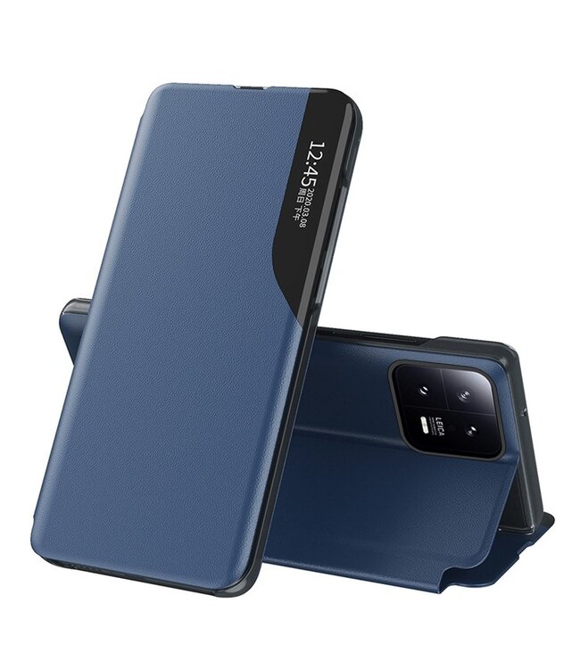 SoFetch Saffierblauw Valbestendig Bookcase Hoesje voor de Xiaomi 13