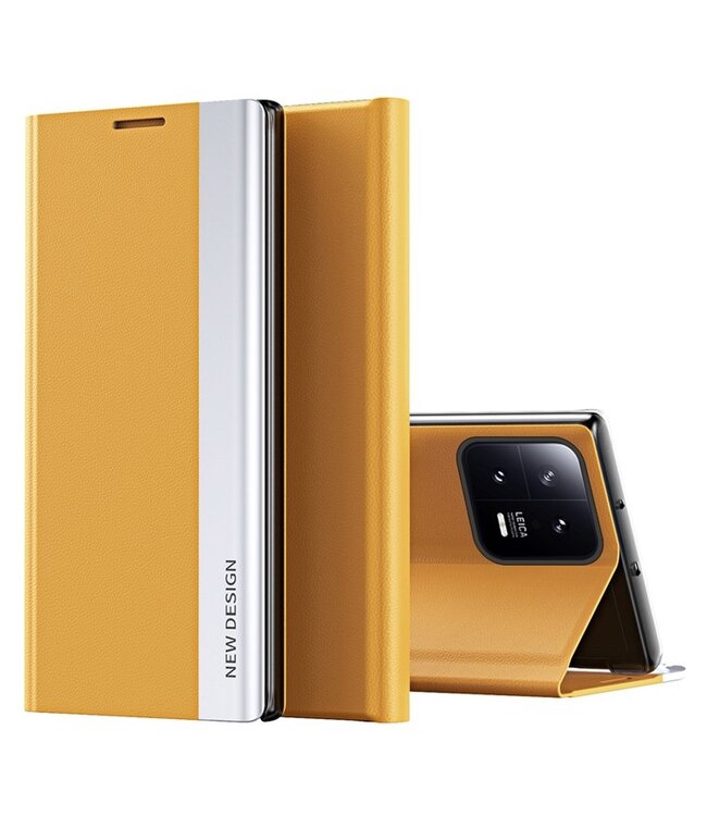 SoFetch Geel Elegant Bookcase Hoesje voor de Xiaomi 13