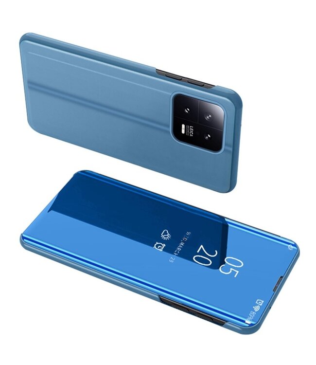SoFetch Hemelsblauw Spiegel Stijlvol Bookcase Hoesje voor de Xiaomi 13