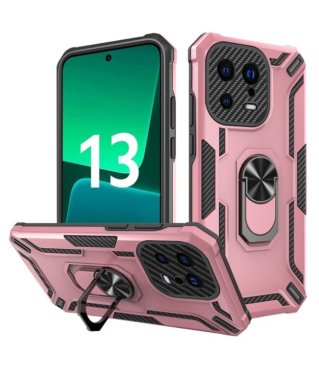 SoFetch Rozegoud Ring Houder Hybride Hoesje voor de Xiaomi 13