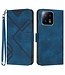 SoFetch Saffierblauw Lijnen Bookcase Hoesje met Polsbandje voor de Xiaomi 13