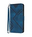 SoFetch Saffierblauw Lijnen Bookcase Hoesje met Polsbandje voor de Xiaomi 13