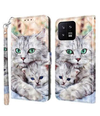 SoFetch Katten Bookcase Hoesje met Polsbandje Xiaomi 13