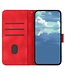 SoFetch Rood Lijnen Bookcase Hoesje met Polsbandje voor de Xiaomi 13