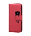 SoFetch Rood Kat Bookcase Hoesje met Polsbandje voor de Xiaomi 13