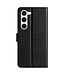 SoFetch Zwart Zijde Bookcase Hoesje voor de Samsung Galaxy S24