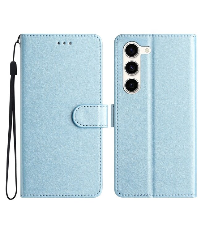 SoFetch Blauw Zijde Bookcase Hoesje voor de Samsung Galaxy S24