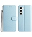 SoFetch Blauw Zijde Bookcase Hoesje voor de Samsung Galaxy S24