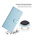 SoFetch Blauw Zijde Bookcase Hoesje voor de Samsung Galaxy S24