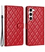 SoFetch Rood Ruiten Bookcase Hoesje voor de Samsung Galaxy S24