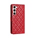 SoFetch Rood Ruiten Bookcase Hoesje voor de Samsung Galaxy S24
