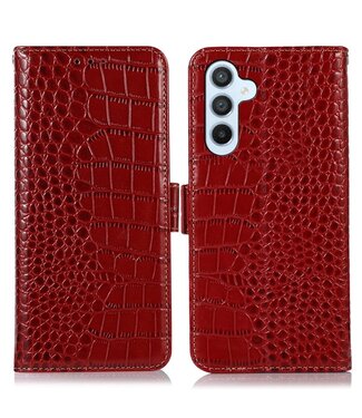 SoFetch Rood Krokodillen Bookcase Hoesje Samsung Galaxy S24