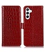 SoFetch Rood Krokodillen Bookcase Hoesje voor de Samsung Galaxy S24