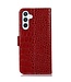 SoFetch Rood Krokodillen Bookcase Hoesje voor de Samsung Galaxy S24