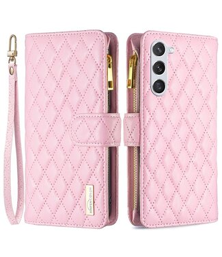 Binfen Color Roze Portemonnee Bookcase Hoesje Samsung Galaxy S24