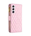 Binfen Color Roze Portemonnee Bookcase Hoesje voor de Samsung Galaxy S24
