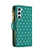 Binfen Color Groen Portemonnee Bookcase Hoesje voor de Samsung Galaxy S24