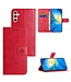SoFetch Rood Bloemen Bookcase Hoesje voor de Samsung Galaxy S24