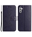 SoFetch Donkerpaars Bloemen Bookcase Hoesje voor de Samsung Galaxy S24