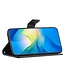 SoFetch Zwart Bloemen Bookcase Hoesje voor de Samsung Galaxy S24