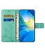 SoFetch Cyaan Bloemen Bookcase Hoesje voor de Samsung Galaxy S24