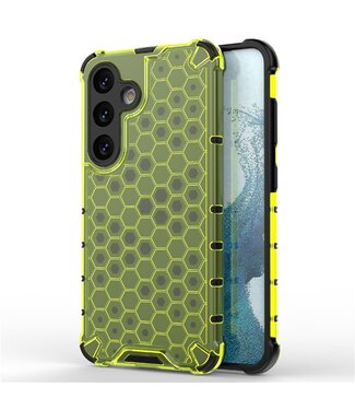 SoFetch Groen Honingraat Hybride Hoesje Samsung Galaxy S24